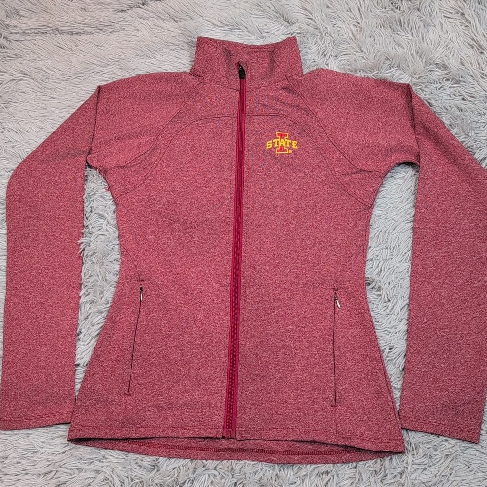Iowa State Jacket Womens S Track Athletic Running Zip Up Pockets Thumb Hole